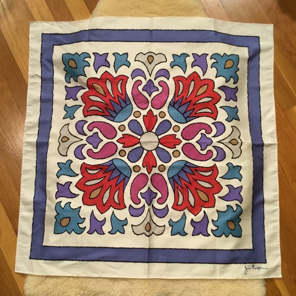 Jim Thompson floral silk scarf